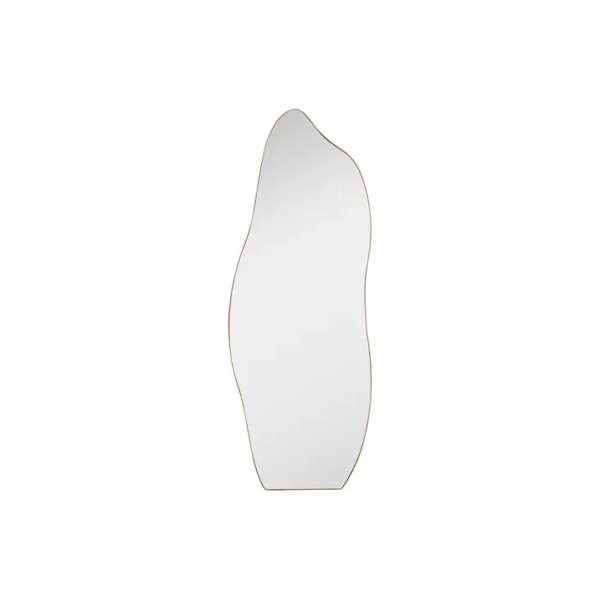 Espelho Do Pinterest Moldura Couro 60x110cm Modelo Flame Cor Da Moldura Caramelo