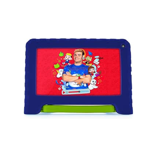 Tablet Infantil Luccas Neto com Controle Parental 4GB RAM + 64GB + Tela 7 pol + Case + Wi-fi + Android 13 + Quad Core Multi - NB423