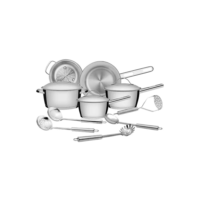 Jogo De Panelas Tramontina Allegra 10 Peças Aço Inox Indução