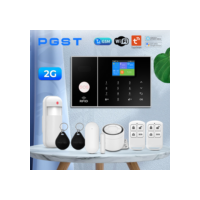 Sistema de alarme de segurança pgst para casa gsm wifi host de alarme com porta e sensor de movimento tuya controle de aplicativo inteligente