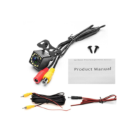 （Envio de São Paulo）ESSGOO Câmera De Visão Traseira 12LED Infravermelho 170 Graus HD Night Vision Auto Parking Vídeo À Prova D'água (7m Cabo De)