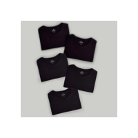 Kit Camiseta Hering Slim Masculina 5 Peças - Preto