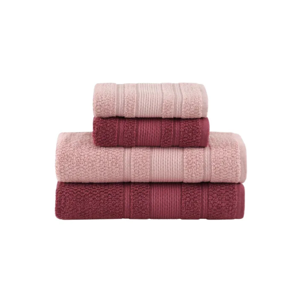 Jogo de Toalhas Buddemeyer Bella Extra Soft Banho Rosa/Rosa Claro 4 peças