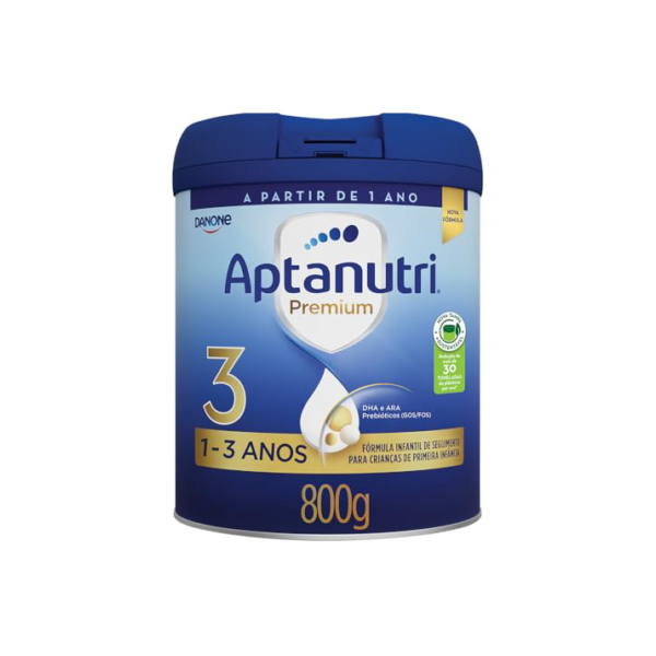 Danone Nutricia - Aptanutri Premium 3, 1-3 anos, Fórmula de Seguimento, 800g