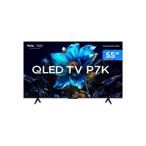 Smart TV 55" TCL 4K UHD QLED 55P7K Google TV AiPQ Google Assistente 3 HDMI 1 USB
