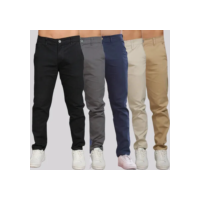 Kit 5 Calça Sarja Masculina Calca Masculino C/lycra Elastano