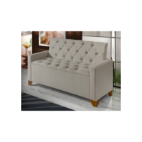 Sofá Banco Divã Recamier Baú Califórnia 1,30m Moderno Luxo Recepção Quarto Confortavel