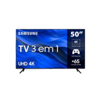 Smart TV 50" Ultra HD 4K Samsung 50CU7700 com processador Crystal 4K, Gaming Hub, Visual livre de cabos, Tela sem limites e Alexa built in