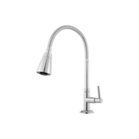 Alpha Hidrometais torneira cozinha de mesa bancada tubo gourmet flexível luxo 02 jatos cromado