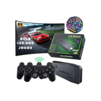 Videogame Stick 4K 64gb 2 Controles Sem Fio Console Portatil Jogos Retro Antigo