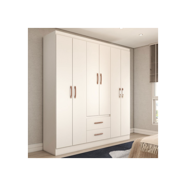 Guarda-Roupa Casal Panamá 6 Portas 2 Gavetas