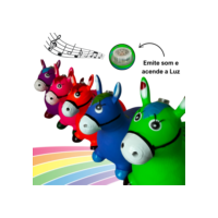 Cavalinho Upa Upa inflavel Pocoto Brinquedo Pula Pula Musica Infantil Com Musica e Led