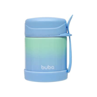 Buba Pote Termico C/Colher Degrade Azul