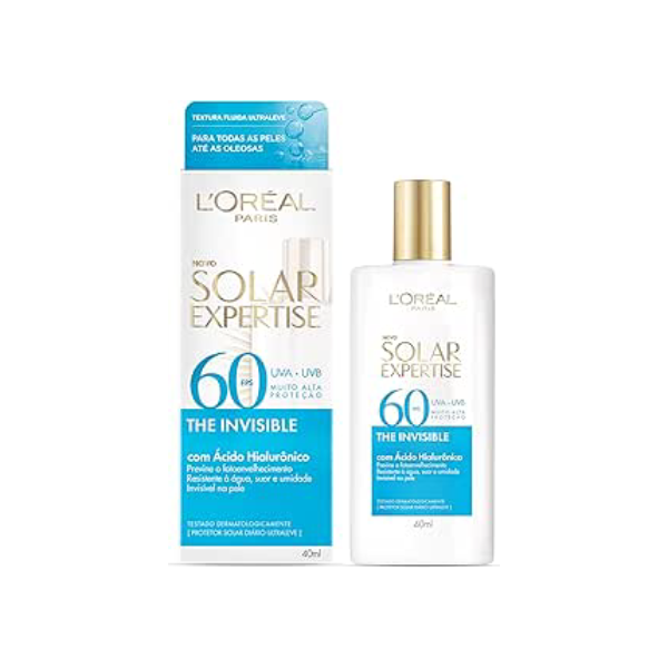 L'Oréal Paris Protetor Solar Expertise The Invisible Fluido sem cor FPS60 40g