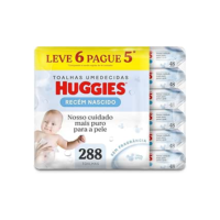 Kit Lenços Umedecidos Huggies Recém Nascido