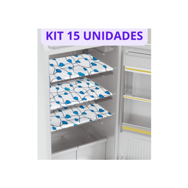 Kit 15 Toalhas de Geladeira Proteja Suas Prateleiras Estampas Sortidas