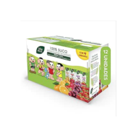 LIFE MIX Turma da Mônica - Suco de Misto em Caixinha - 100% Suco, Sem Adição de Açúcares, Sem Conservantes e Corantes, Ômega 3 DHA, Vitaminas C e D, Cálcio, Fibras - Vegano - Pack 12 x 200ml