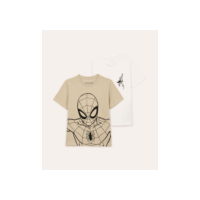 kit de 2 camisetas infantis homem aranha colorida