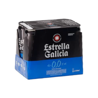 Pack de Cerveja Estrella Galicia 0,0% LT 330ml - 6 Unidades