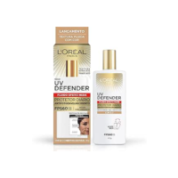 Protetor Solar Facial L'Oréal Paris UV Defender Fluido FPS 60 Cor Média 3.0, 40g
