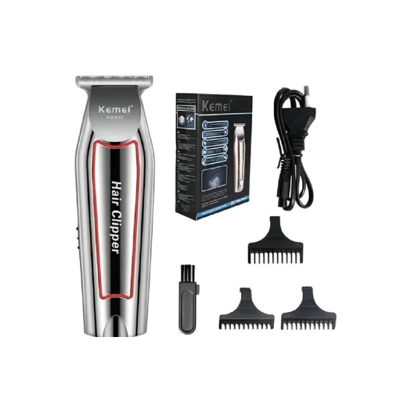 Máquina Acabamento Cabelo Barba Profissional Km-032 Kemei