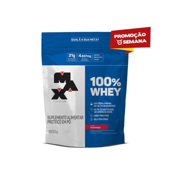 Whey Max Titanium 100%  *Baixo Carbo*  900g