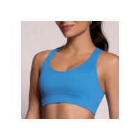 Top Nadador Fitness Feminino Canelado Sem Costura Selene