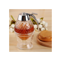 Dispenser De Mel De Acrílico E Gatilho de Plástico - Sem Gotejamento Em Forma de Colmeia - Mel e Caldas - Meleira Honey