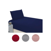 Kit Jogo Lençol Roupa Cama Solteiro 2p C/ Elástico 400 Fios