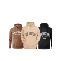 Kit 3 Moletom Canguru Unissex Estampado Blusa de Frio Masculina Tendencia Promoção