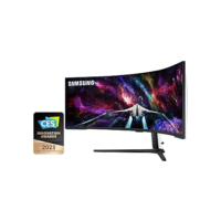 Monitor Gamer Samsung Odyssey 57" Mini LED, DUHD, 240Hz, 1ms, tela super ultrawide, HDMI, Display Port, USB, Freesync Premium Pro, com ajuste de altura, branco, série Neo G9