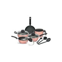 Jogo De Panelas Alumínio Antiaderente 8 Peças Tampa De Vidro