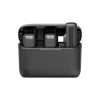 [para Android] ULANZI Microfone de lapela sem fio J12 para telefone USB C, microfone plug-play 2 em 1 com capa de carregamento para telefone entrevista de gravação de vídeo