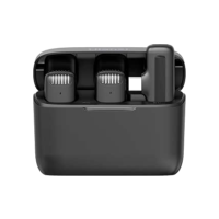 [para Android] ULANZI Microfone de lapela sem fio J12 para telefone USB C, microfone plug-play 2 em 1 com capa de carregamento para telefone entrevista de gravação de vídeo