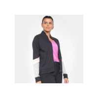 Blusão Gonew Duo Color Zíper Feminino - Preto