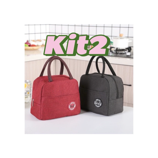 Kit 2 Bolsa Térmica Portátil Com Isolamento Térmico De Desenho Radimi