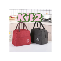 Kit 2 Bolsa Térmica Portátil Com Isolamento Térmico De Desenho Radimi