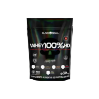Whey 100% Hd Refil 900g Black Skull Sabor Pistache
