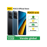 IVA incluindo POCO X6 5G NFC Snapdragon 7s Gen 2 Smartphone 120Hz Fluxo AMOLED Display Câmera 64MP com Carregamento OIS 67W