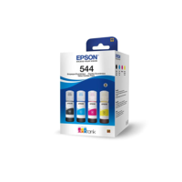 Kit de Garrafas de Tinta Original Epson EcoTank T544 - Magenta, Amarelo, Ciano, Preto