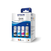 Kit de Garrafas de Tinta Original Epson EcoTank T544 - Magenta, Amarelo, Ciano, Preto