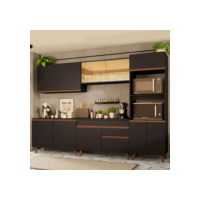Cozinha Completa Madesa Reims 310001 com Armário e Balcão - Preto