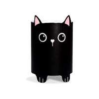 Porta Canetas Gata Decorativo Organizador de Mesa Criativo Porta Lápis Gato Metálico