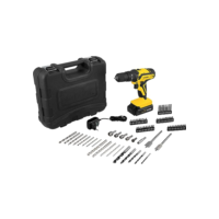 Parafusadeira/Furadeira com Impacto à Bateria 12V Lítio 3/8 Polegadas, Fonte Bivolt Automática, Jogo com 74 Acessórios, PFV 074 Vonder.