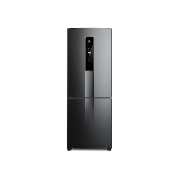 Geladeira Electrolux Frost Free 490L Efficient com AutoSense Inverse Black Inox Look (IB7B) 220V