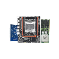 MOUGOL Kit Upgrade Placa-Mãe X99, LGA 2011-3, 4*DDR4, USB 2.0, 3*SATA 2.0, M.2 NVME/NGFF Placa-mãe para jogos com CPU E5-2680 V4 e MOUGOL 32GB Memória(2 * 16G DDR4 2133MHz）