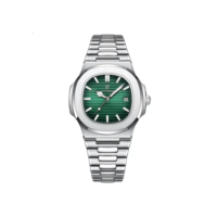 Relógio Masculino De Pulso Poedagar Prateado Luxo Aço Inox