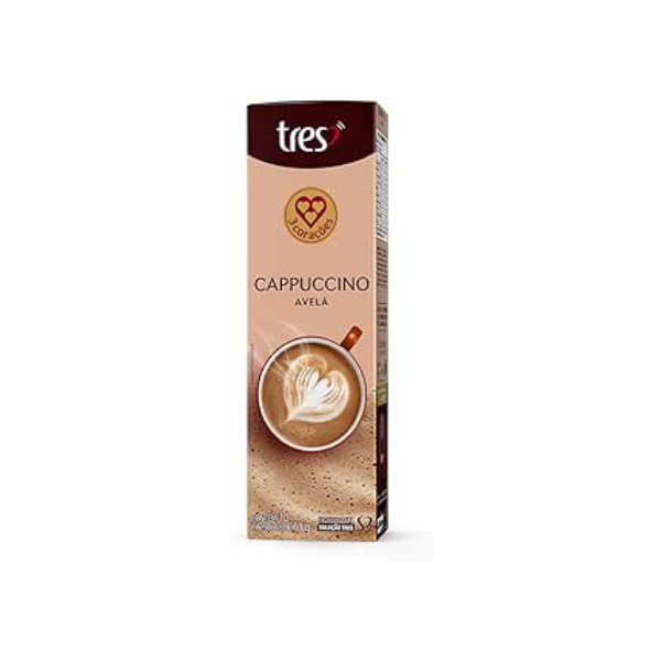 3 Corações Cápsula Cappuccino Avelã TRES - 10 Unidades