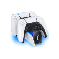 Estação de Carregamento PS5, Estação de Carregamento para Controle de Playstation 5 PS5 com 2 Cabos de Carregamento Rápido de Substituição para Controle S~ony DualSense