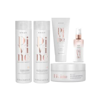 kit Braé Divine Anti Frizz Shampoo + Condicionador 250ml + Máscara Hidratação 200g + Sérum 60ml + Leave-In 10 em 1-200g